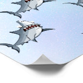 "SHARK ATTACK" PERSONALISEERD POSTER (Hoek)