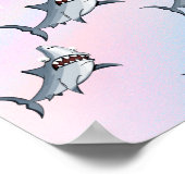 "SHARK ATTACK" PERSONALISEERD POSTER (Hoek)