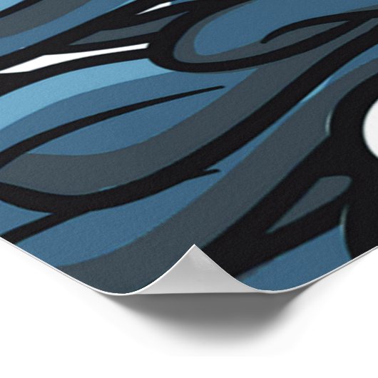 Shark Attack POW Superheld Comic Water Splat Poster (Hoek)