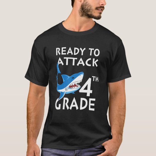Shark attack Ready To Attack 4th T-shirt (Voorkant)