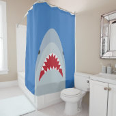 Shark Attack Shower Curtain Douchegordijn (In situ)
