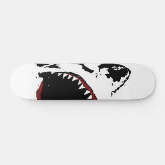 SHARK ATTACK SKATEBOARD - GROOT WITTE SCHERPONTWER (Horizontaal)