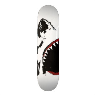 SHARK ATTACK SKATEBOARD - GROOT WITTE SCHERPONTWER