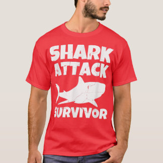 Shark Attack Survivor Grunge  T-shirt