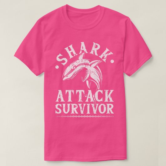 Shark Attack Survivor Support Swimmer Surfer T-shirt (Design voorkant)