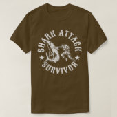 Shark Attack Survivor T-shirt Distress  Bite (Design voorkant)
