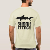 SHARK Attack! Tekening van de tekst voor haaien e T-shirt (Achterkant)