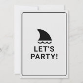 Shark Attack Verjaardag Pool Party Uitnodiging (Achterkant)