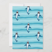 Shark Attack Verjaardagsfeestje Shark Boys Pool Pa Kaart (Achterkant)