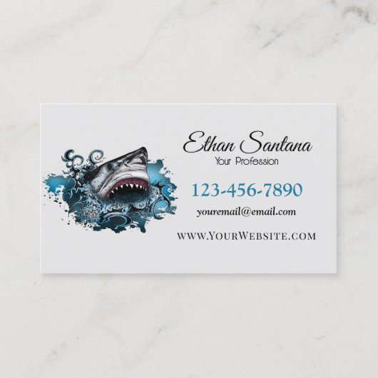 Shark Attack Visitekaartje (Achterkant)
