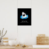 Shark Attack - Voeg uw eigen Funny Caption toe Poster (Keuken)