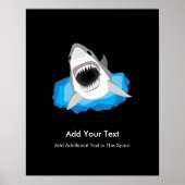 Shark Attack - Voeg uw eigen Funny Caption toe Poster (Voorkant)