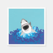 Shark Attack - Witte haai Servet (Voorkant)