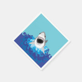 Shark Attack - Witte haai Servet (Hoek)