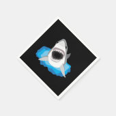 Shark Attack - Witte haai Servetten (Hoek)