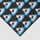 Shark Attack - Witte haai Tissuepapier (Detail)