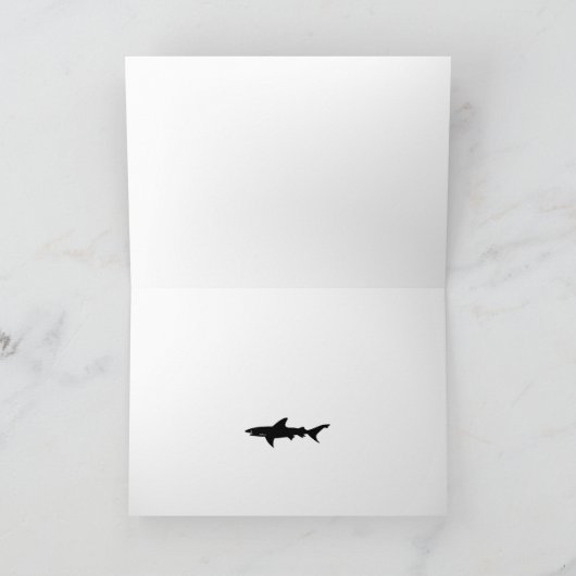Shark Attack Zwart-witte haaien Patroon Kaart (Binnen)