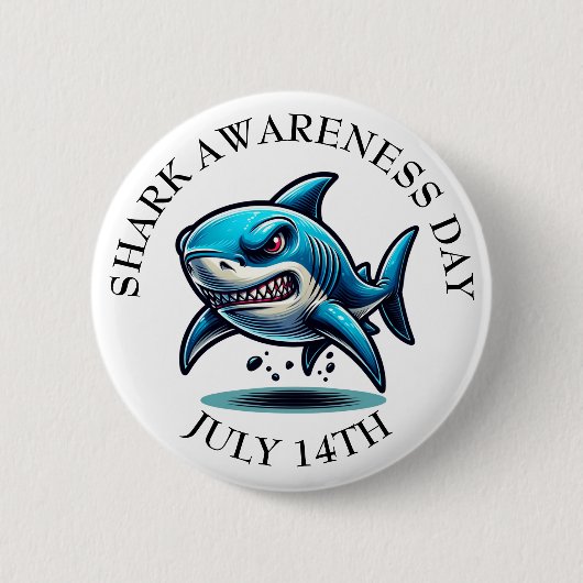 Shark Awareness Day is July 14th Ronde Button 5,7 Cm (Voorkant)