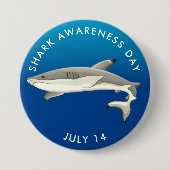 Shark Awareness Day Ronde Button 7,6 Cm (Voorkant)