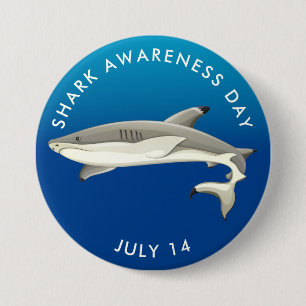 Shark Awareness Day Ronde Button 7,6 Cm