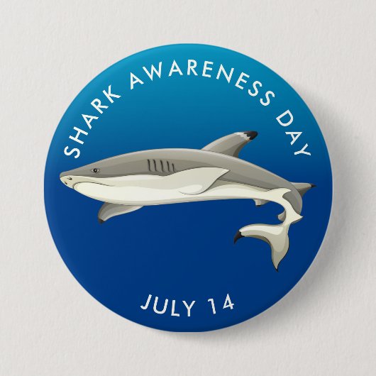 Shark Awareness Day Ronde Button 7,6 Cm (Voorkant)