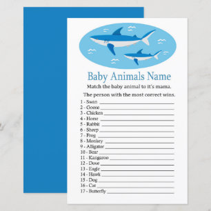 Shark Baby Animals Name Game