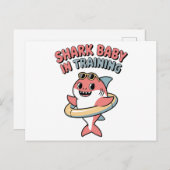 Shark Baby in Training | Kids Feestdagenkaart (Voorkant / Achterkant)