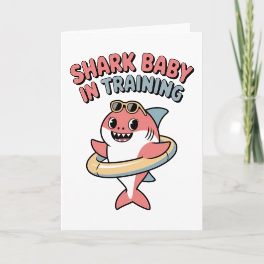 Shark Baby in Training | Kids Kaart (Voorkant)