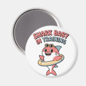 Shark Baby in Training | Kids Magneet (Voorkant / Achterkant)