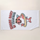 Shark Baby in Training | Kids Strandlaken (Voorkant)