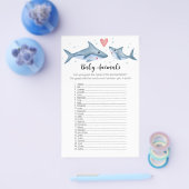 Shark Baby shower Baby Animals Game Flyer (Enkel)
