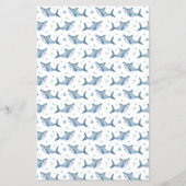 Shark Baby shower Baby Bingo Kaart (Achterkant)