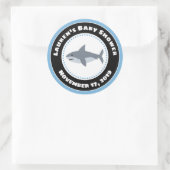 Shark Baby shower Favor Stickers (Tas)