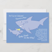 Shark Baby shower genderneutraal gecodeerd Kaart (Voorkant)