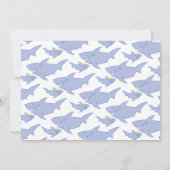 Shark Baby shower genderneutraal gecodeerd Kaart (Achterkant)