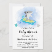 Shark Baby shower Invitation Kaart (Voorkant)