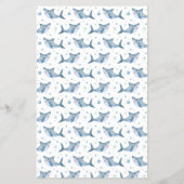 Shark Baby shower Nursery Rhyme Word Scramble Game Flyer (Achterkant)