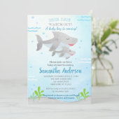 Shark Baby Shower-uitvindingen voor baby's Kaart (Staand voorkant)