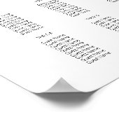 Shark Baby shower Zitplaatskaart Teken Poster (Hoek)