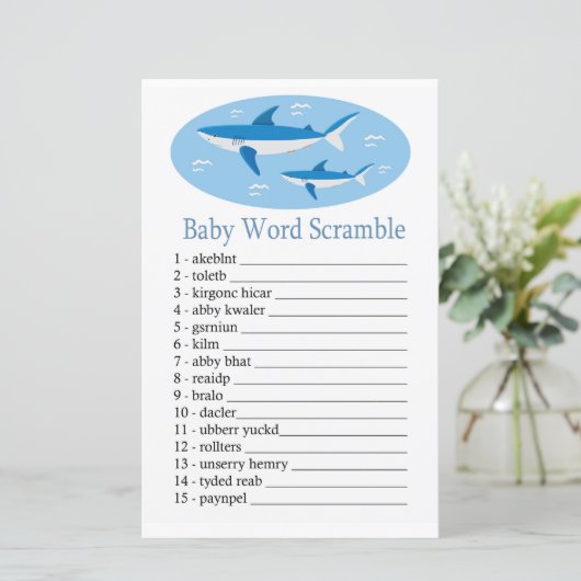 Shark Baby word scramble game (Staand voorkant)