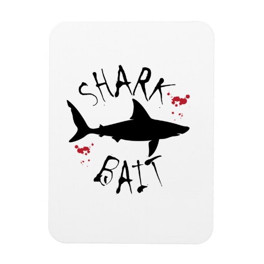 Shark Bait Funny Great White Magneet (Verticaal)