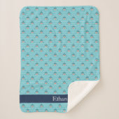 Shark Bait | Gepersonaliseerd Sherpa Deken (Voorkant)