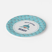 Shark Bait | Gepersonaliseerde verjaardag Papieren Bordje (Gekanteld)