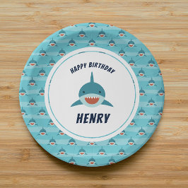 Shark Bait | Gepersonaliseerde verjaardag Papieren Bordje