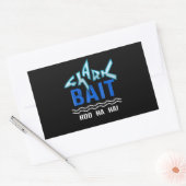 Shark Bait Hoo Ha Funny Shark Lover Gifts Rechthoekige Sticker (Envelop)