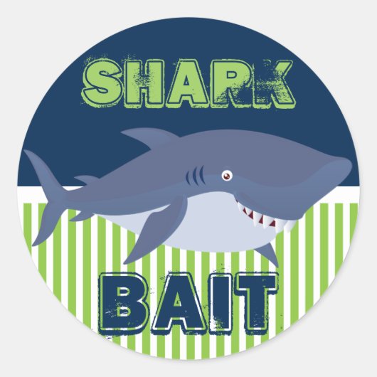 Shark Bait Ronde Sticker (Voorkant)