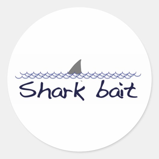 Shark Bait Ronde Sticker (Voorkant)