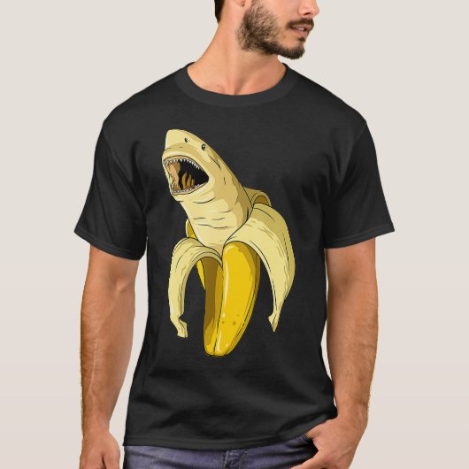 Shark Banana Gedekte partij Shark Geëerd T-shirt (Voorkant)