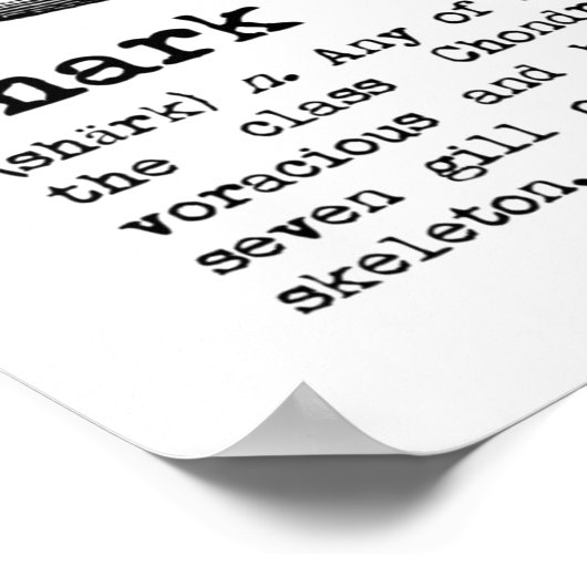 Shark Beach King met Shark Definition Poster (Hoek)