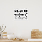  Shark Beach King met Shark Definition Poster (Keuken)